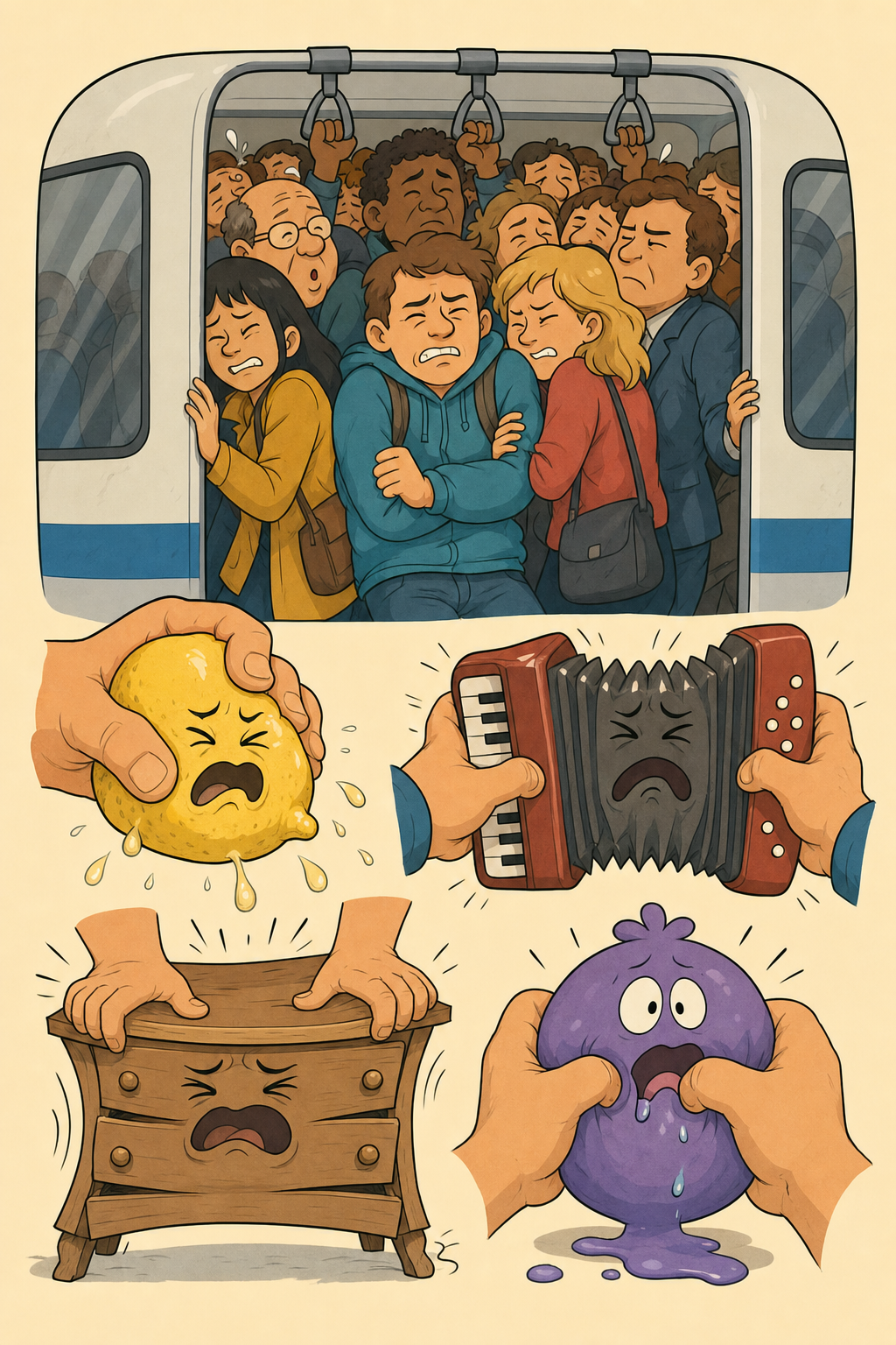 Illustration zu quetschen