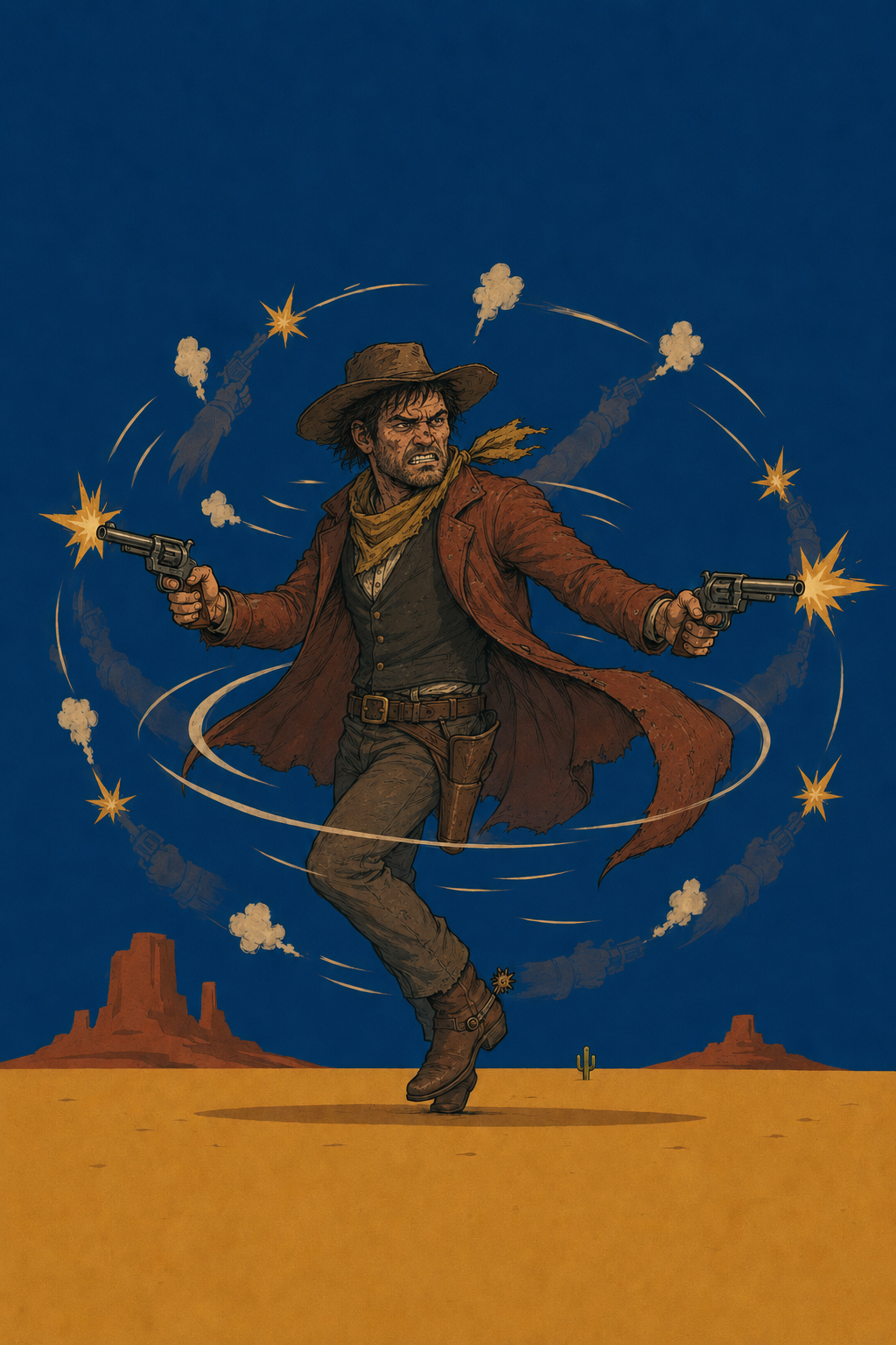 Illustration zu um sich schießen